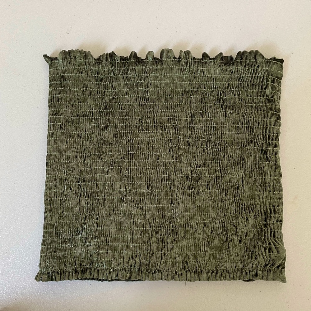 Green bandeau top from Blush boutique